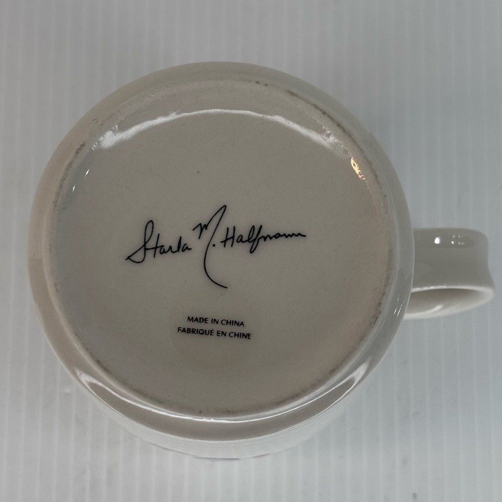 Starla Halfmann Anthropologie Floral Letter ‘J’ Mug Coffee Initial Monogram - Picture 6 of 8